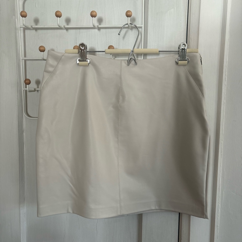 Cute faux leather work skirt